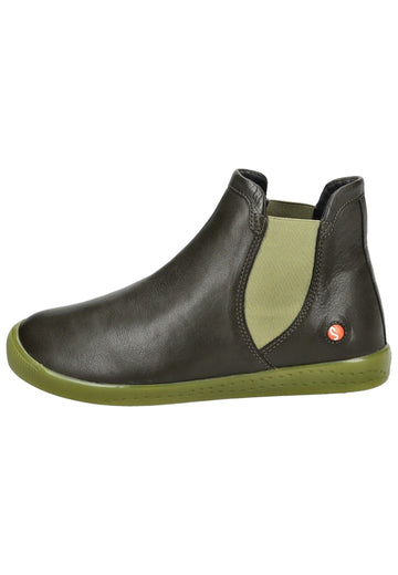 Stiefeletten softinos Stiefelette Leder/Textil Olive