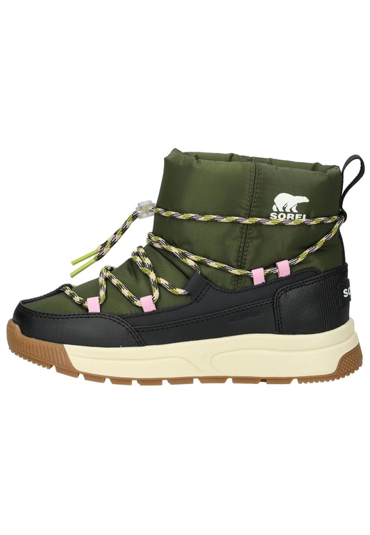 SOREL Stiefel Lederimitat/Textil Schwarz/Grün