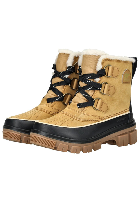 SOREL Stiefelette Veloursleder Curry Warmfutter
