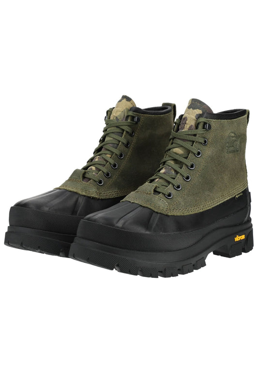SOREL Stiefelette Veloursleder/Textil Schwarz/Grün