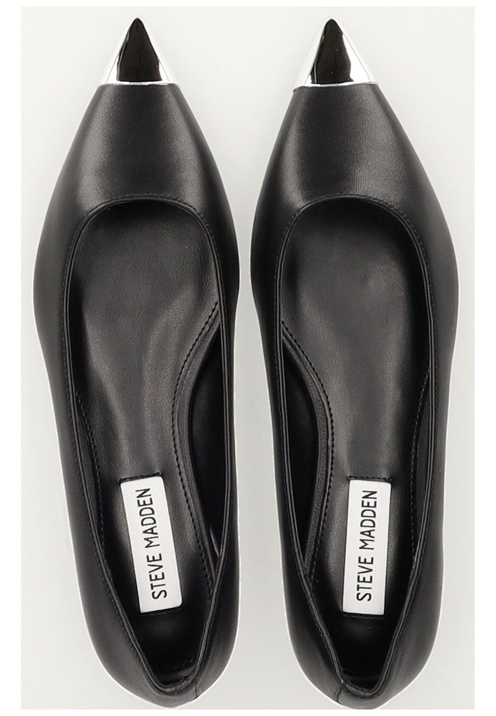 Steve Madden Ballerinas Leder Schwarz/Silber