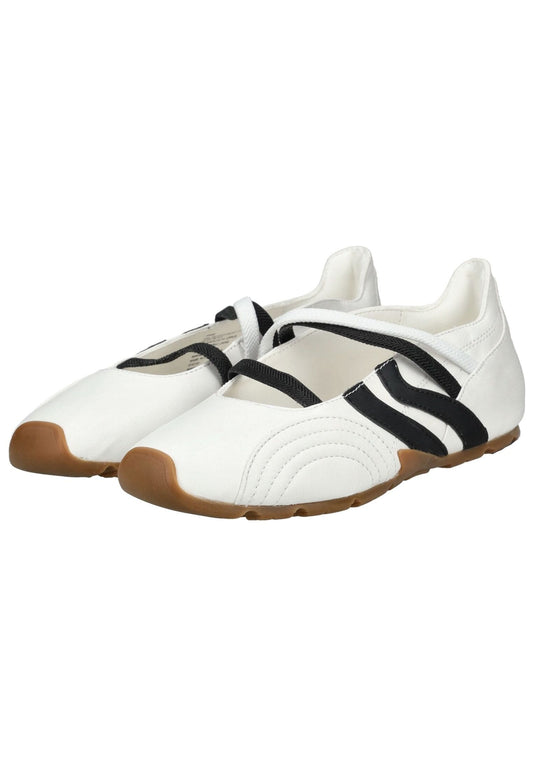 Steve Madden Ballerinas Leder Weiß/Schwarz