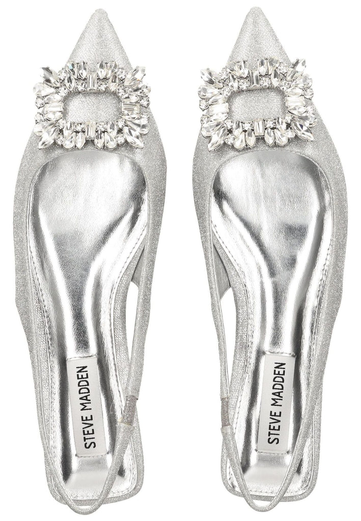 Steve Madden Ballerinas Lederimitat Silber