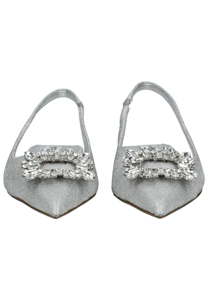 Steve Madden Ballerinas Lederimitat Silber