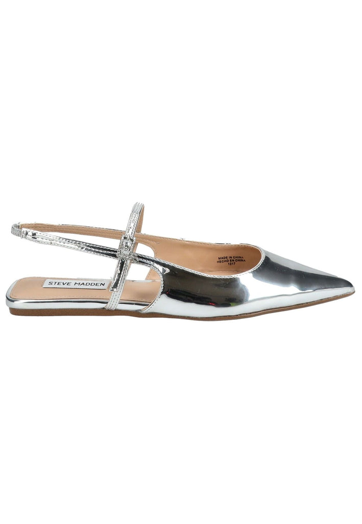 Steve Madden Ballerinas Lederimitat Silber