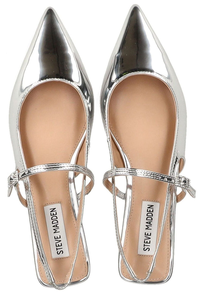 Steve Madden Ballerinas Lederimitat Silber