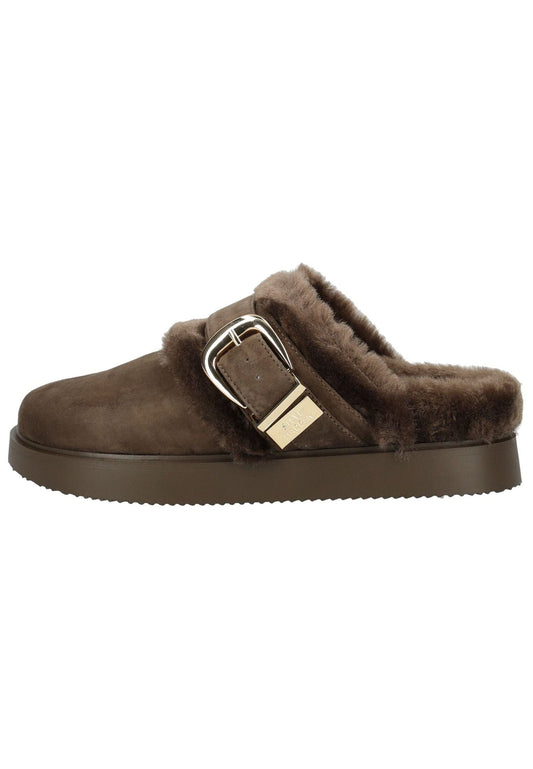 Steve Madden Hausschuhe Veloursleder Braun Warmfutter