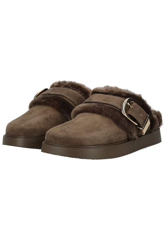 Steve Madden Hausschuhe Veloursleder Braun Warmfutter