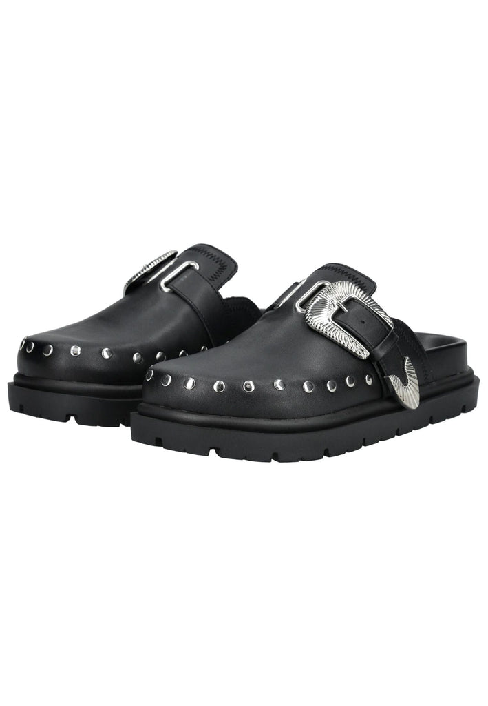 Steve Madden Pantoletten Leder Schwarz