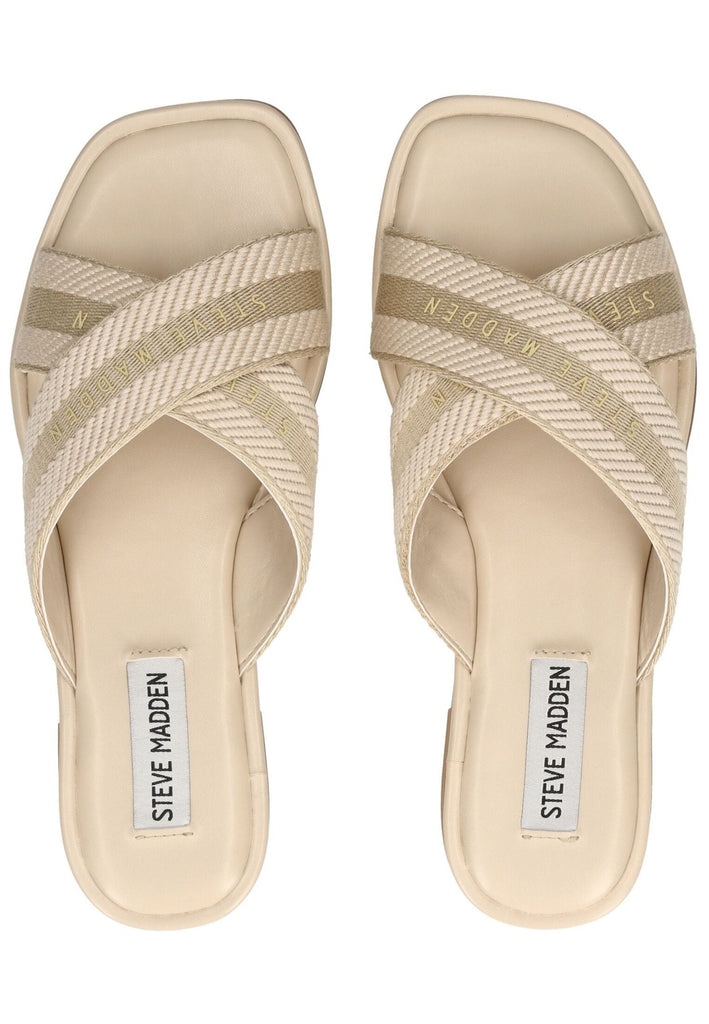 Steve Madden Pantoletten Textil Creme