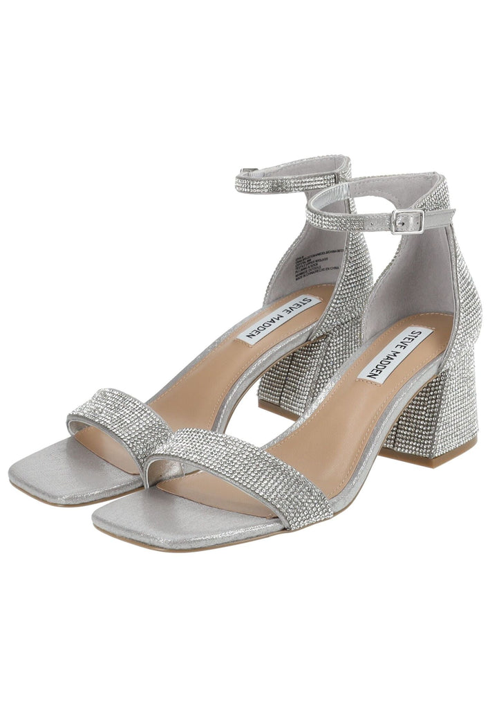 Steve Madden Sandalen Lederimitat/Textil Silber