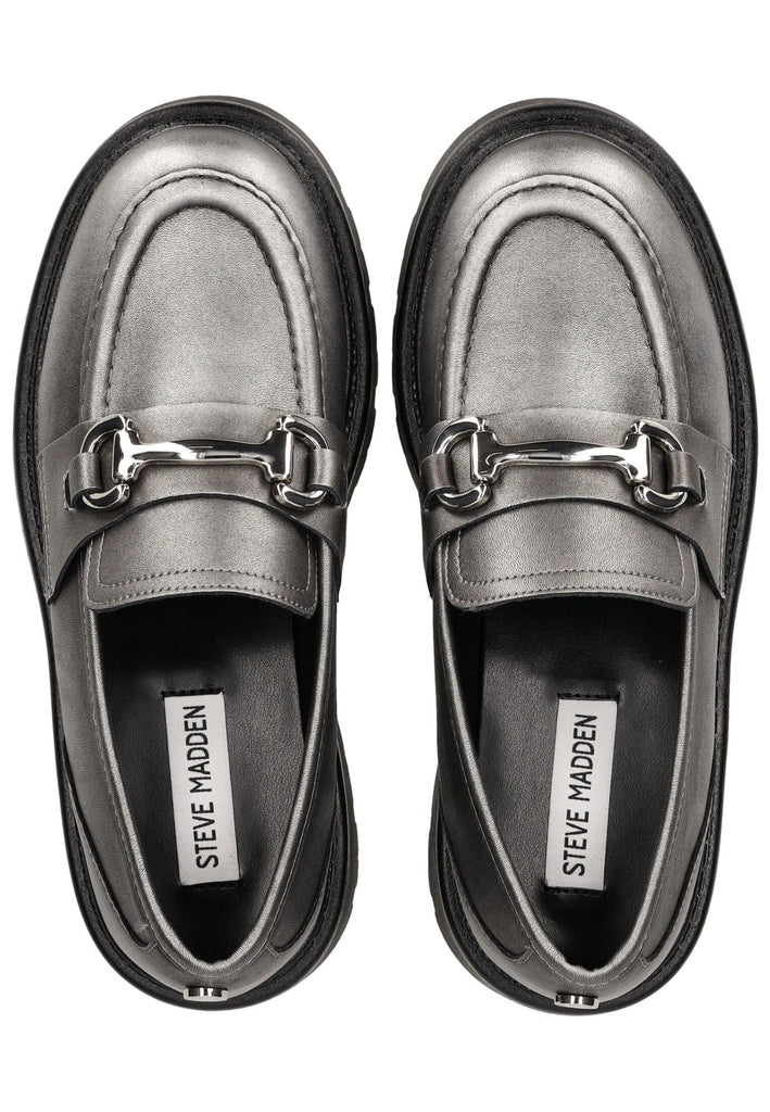 Steve Madden Slipper Leder Pewter