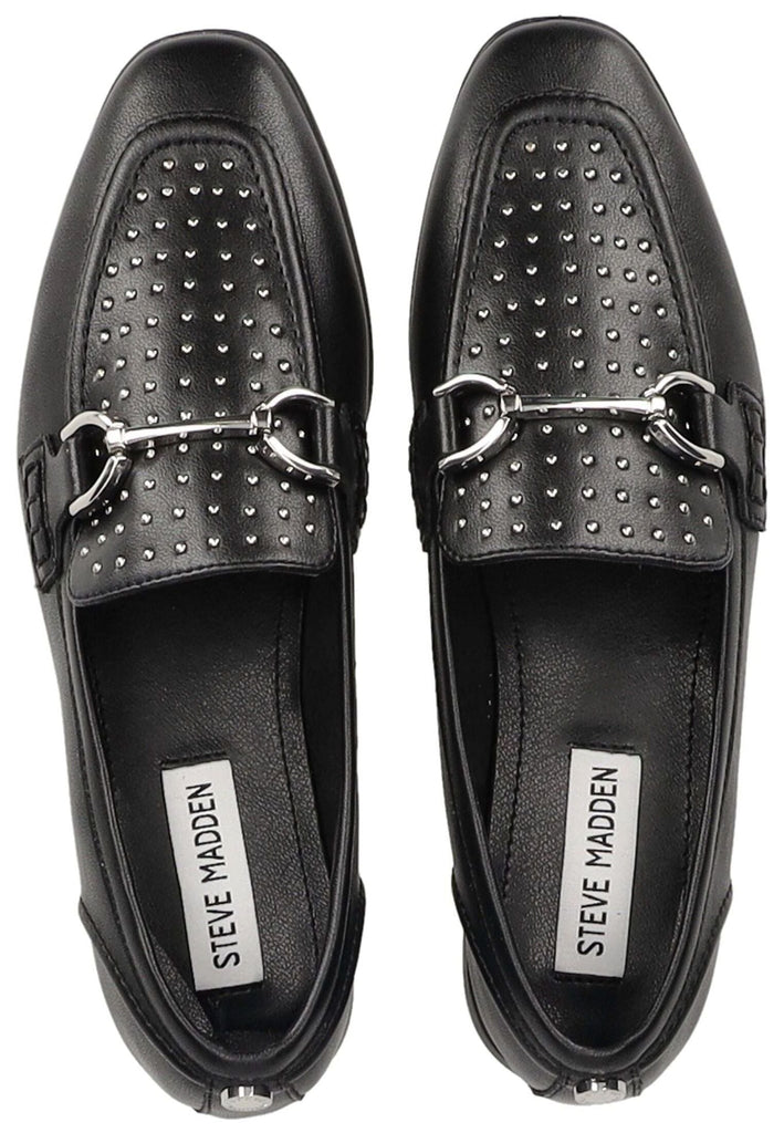 Steve Madden Slipper Leder Schwarz/Silber