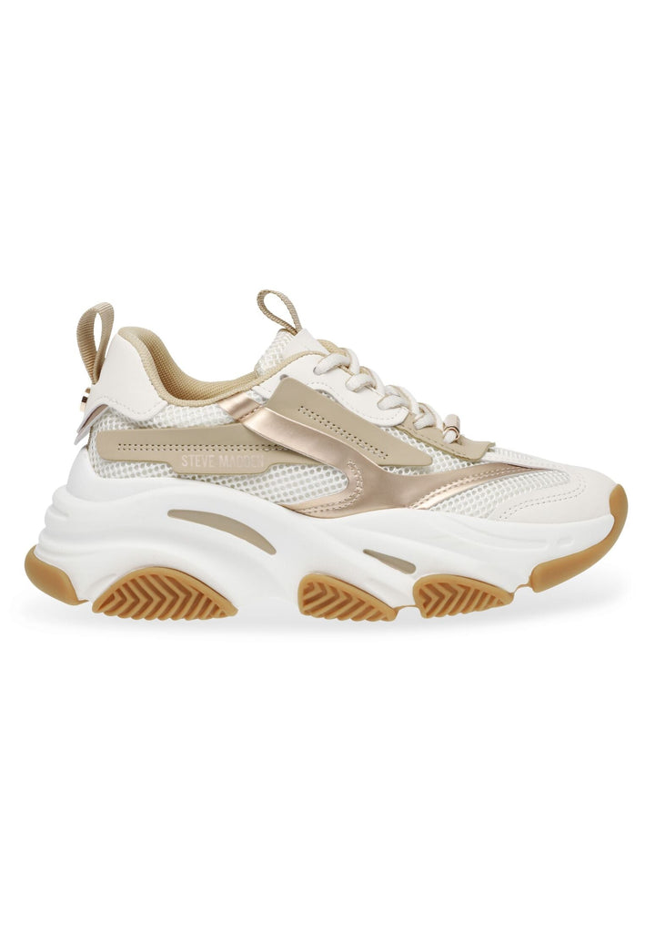 Steve Madden Sneaker Lederimitat/Mesh Weiß/Beige