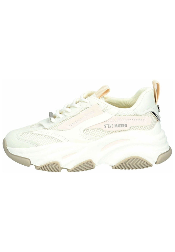 Steve Madden Sneaker Lederimitat/Mesh Weiß/Beige