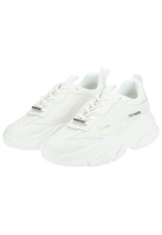 Steve Madden Sneaker Lederimitat/Mesh Weiß/Weiß