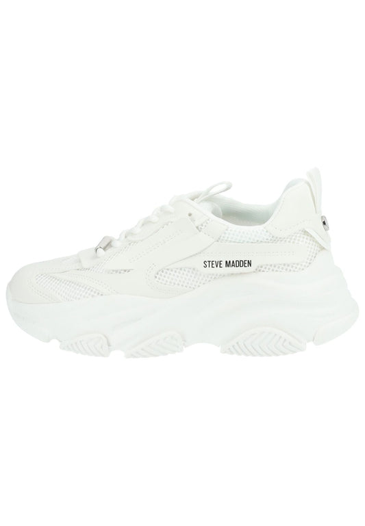 Steve Madden Sneaker Lederimitat/Mesh Weiß/Weiß