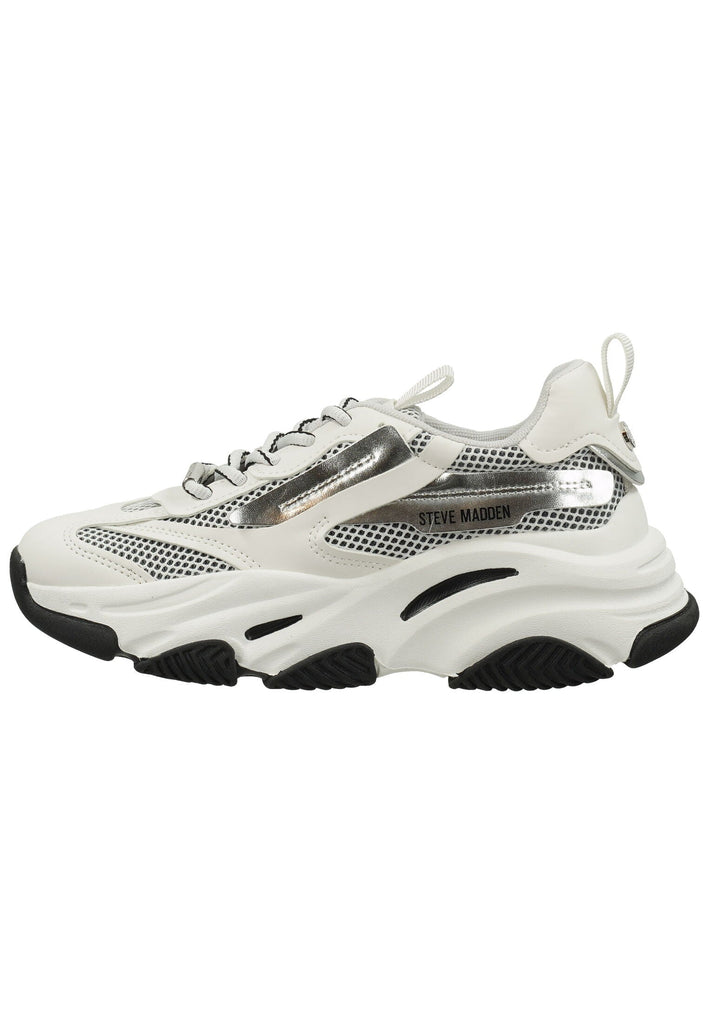 Steve Madden Sneaker Lederimitat Silber/Weiß