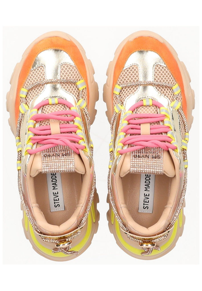Steve Madden Sneaker Lederimitat/Textil Beige/Orange