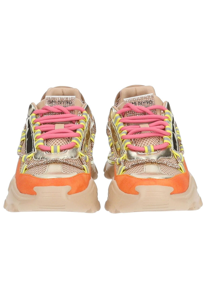 Steve Madden Sneaker Lederimitat/Textil Beige/Orange