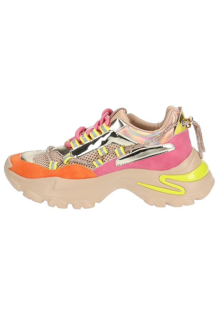 Steve Madden Sneaker Lederimitat/Textil Beige/Orange