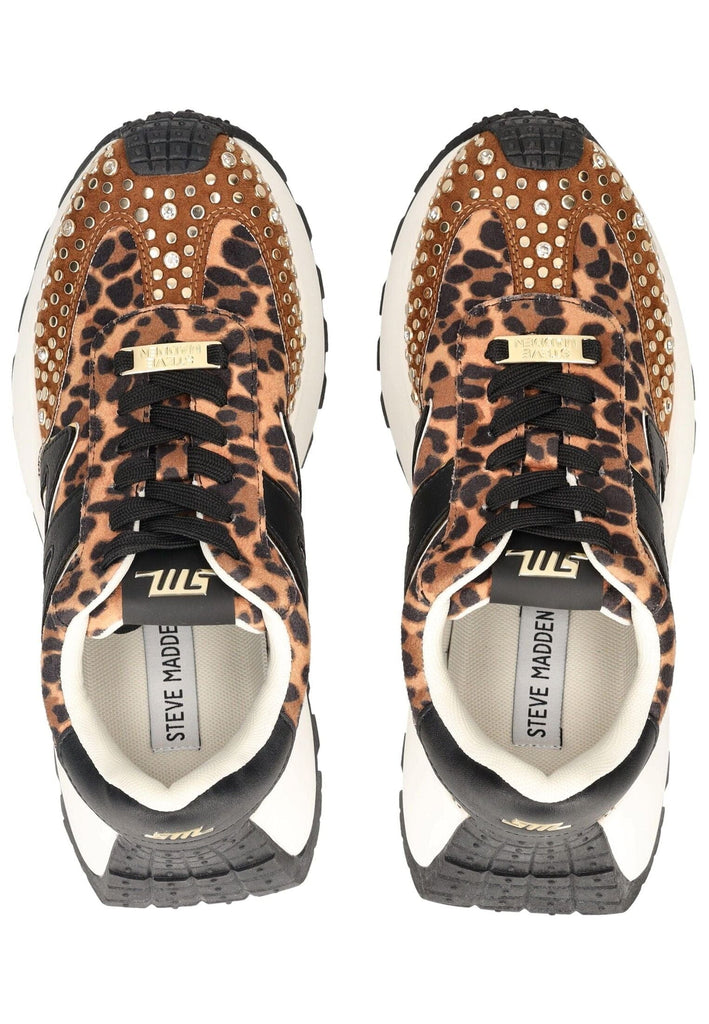 Steve Madden Sneaker Lederimitat/Textil Braun/Schwarz
