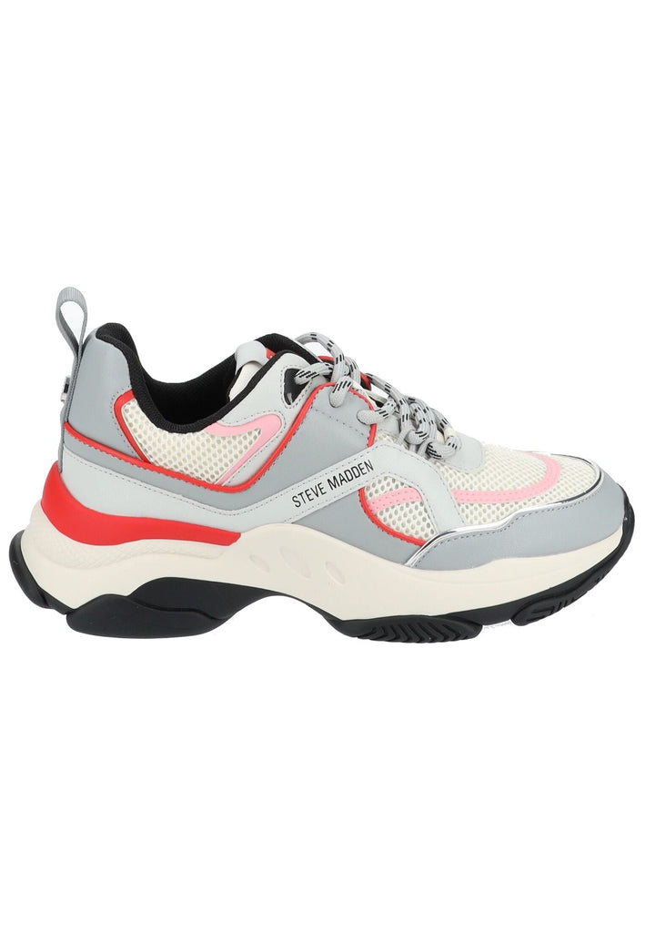Steve Madden Sneaker Lederimitat/Textil Grau/Rot