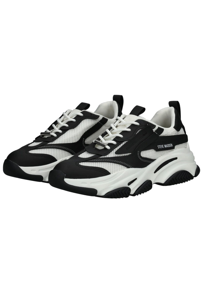 Steve Madden Sneaker Lederimitat/Textil Schwarz/Weiß