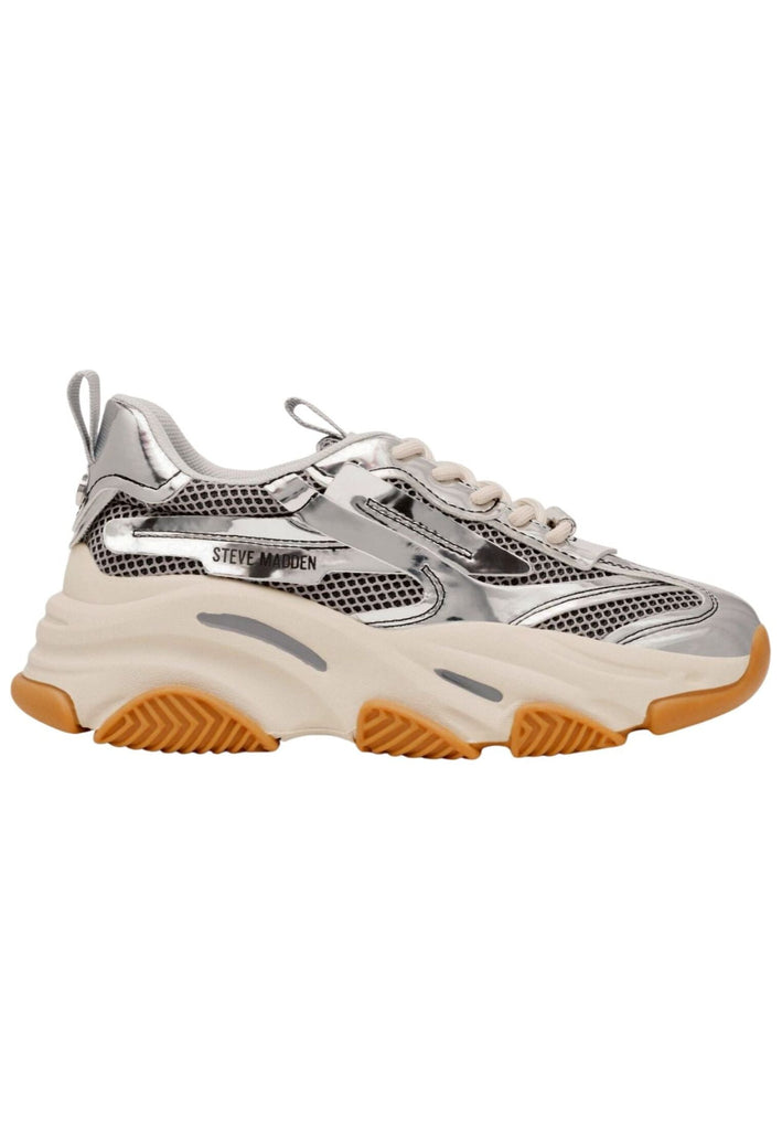 Steve Madden Sneaker Lederimitat/Textil Silber