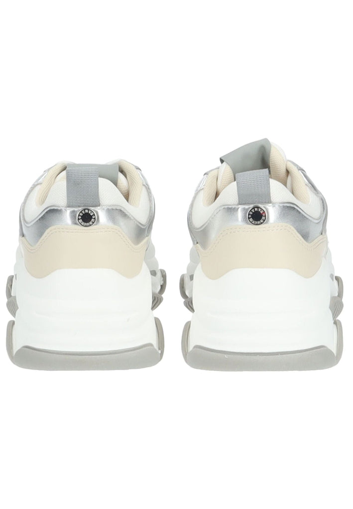 Steve Madden Sneaker Lederimitat/Textil Silber/Weiß