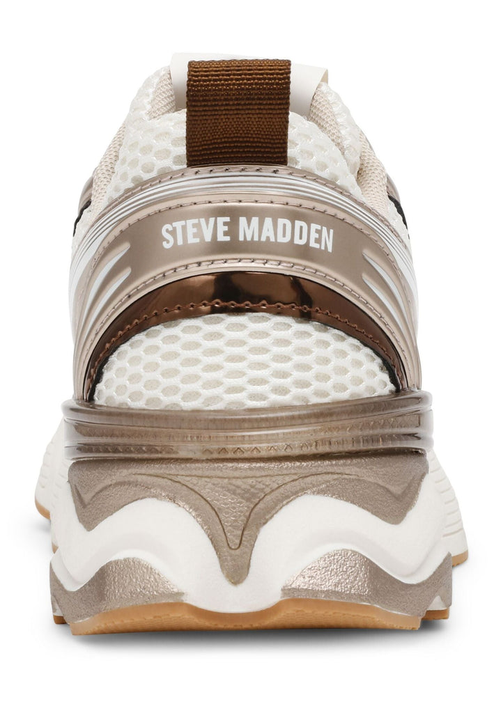 Steve Madden Sneaker Lederimitat/Textil Weiß/Gold