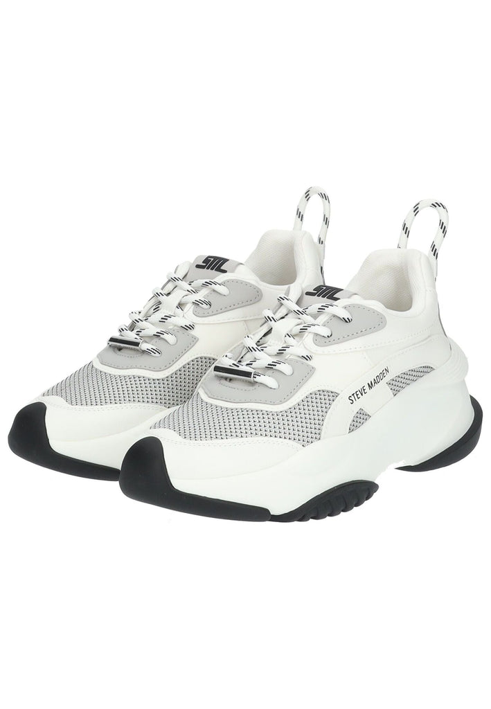 Steve Madden Sneaker Lederimitat/Textil Weiß/Grau