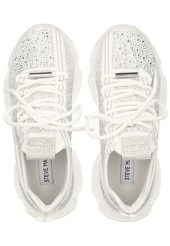 Steve Madden Sneaker Lederimitat/Textil Weiß Kombi