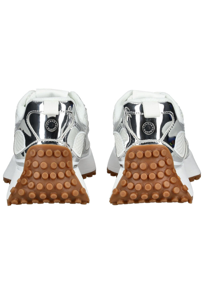 Steve Madden Sneaker Lederimitat/Textil Weiß/Silber