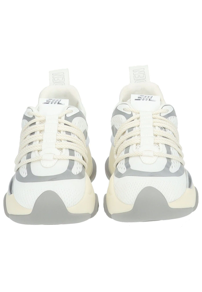 Steve Madden Sneaker Lederimitat/Textil Weiß/Silber