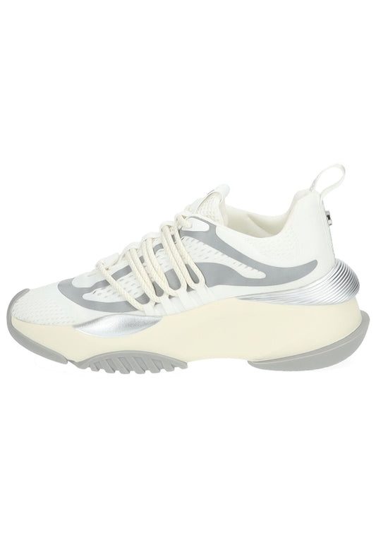 Steve Madden Sneaker Lederimitat/Textil Weiß/Silber