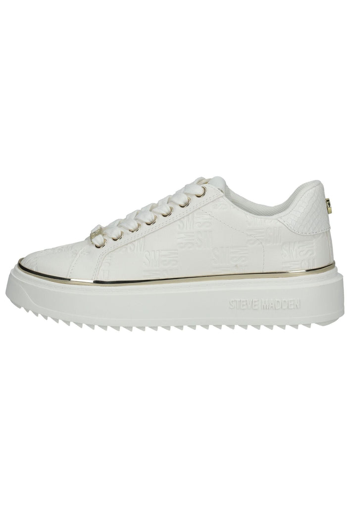 Steve Madden Sneaker Lederimitat Weiß/Gold