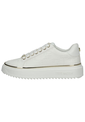Steve Madden Sneaker Lederimitat Weiß/Gold