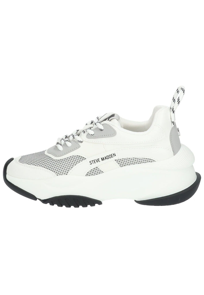 Sneaker Steve Madden Sneaker Lederimitat/Textil Weiß/Grau