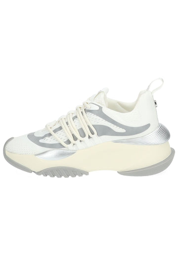 Sneaker Steve Madden Sneaker Lederimitat/Textil Weiß/Silber