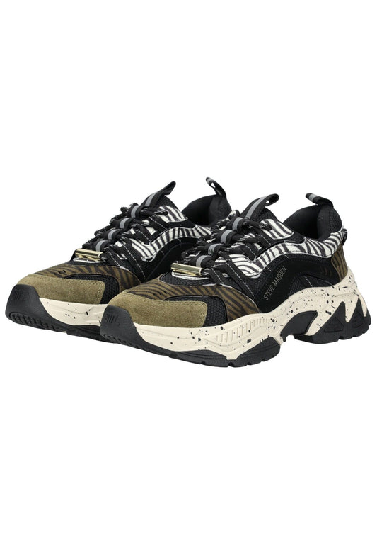 Steve Madden Sneaker Veolurs/Textil/Synthetik Olive/Weiß