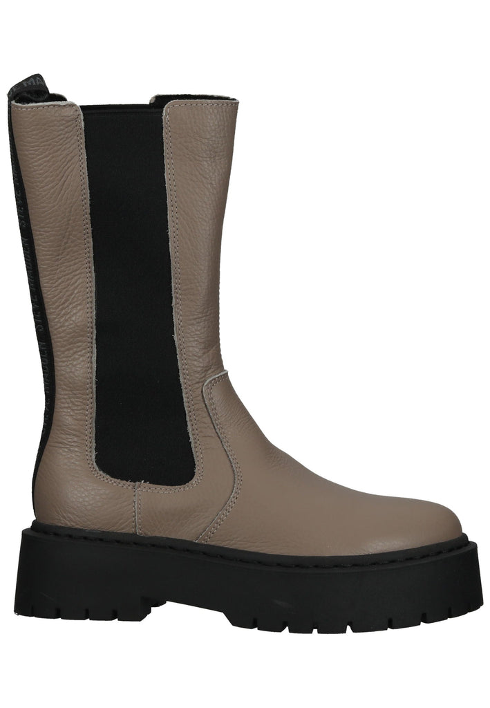 Steve Madden Stiefel Leder Beige/Schwarz