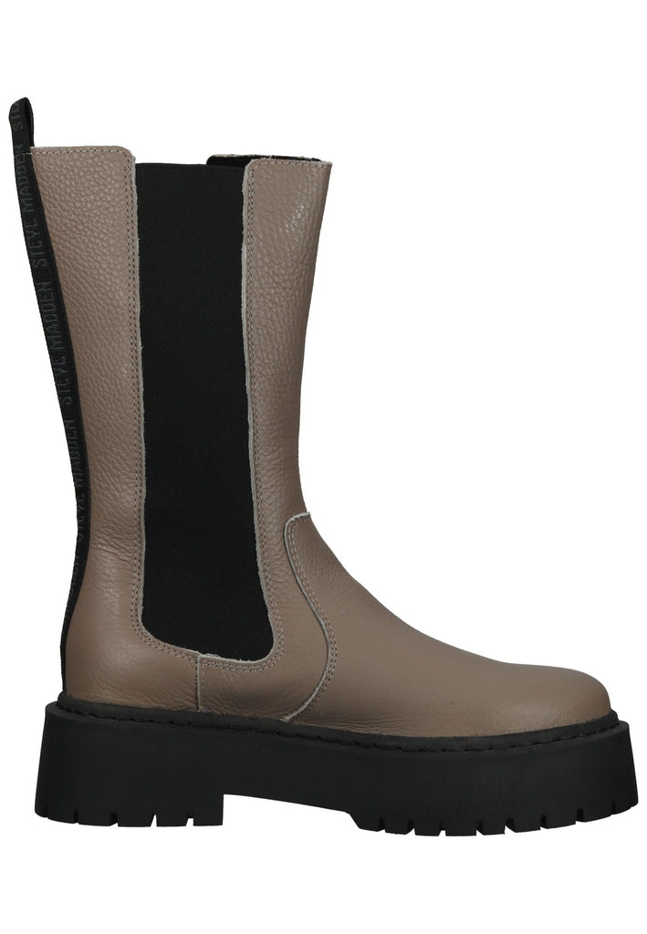 Steve Madden Stiefel Leder Beige/Schwarz