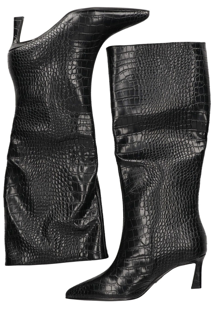 Steve Madden Stiefel Leder Croco Black