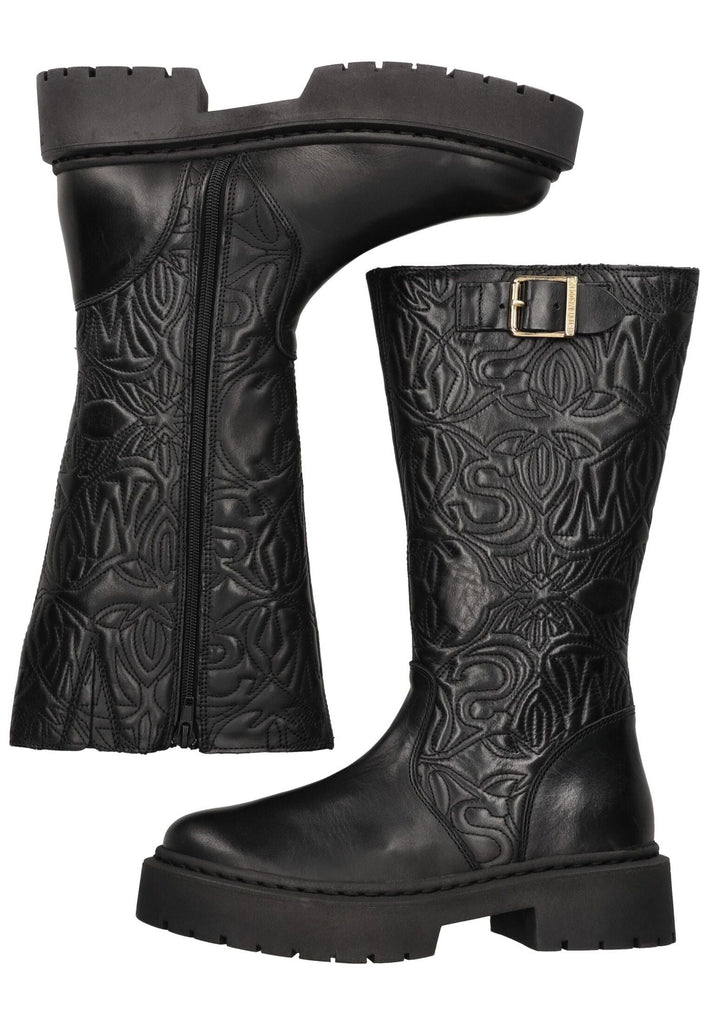 Steve Madden Stiefel Leder Schwarz Warmfutter