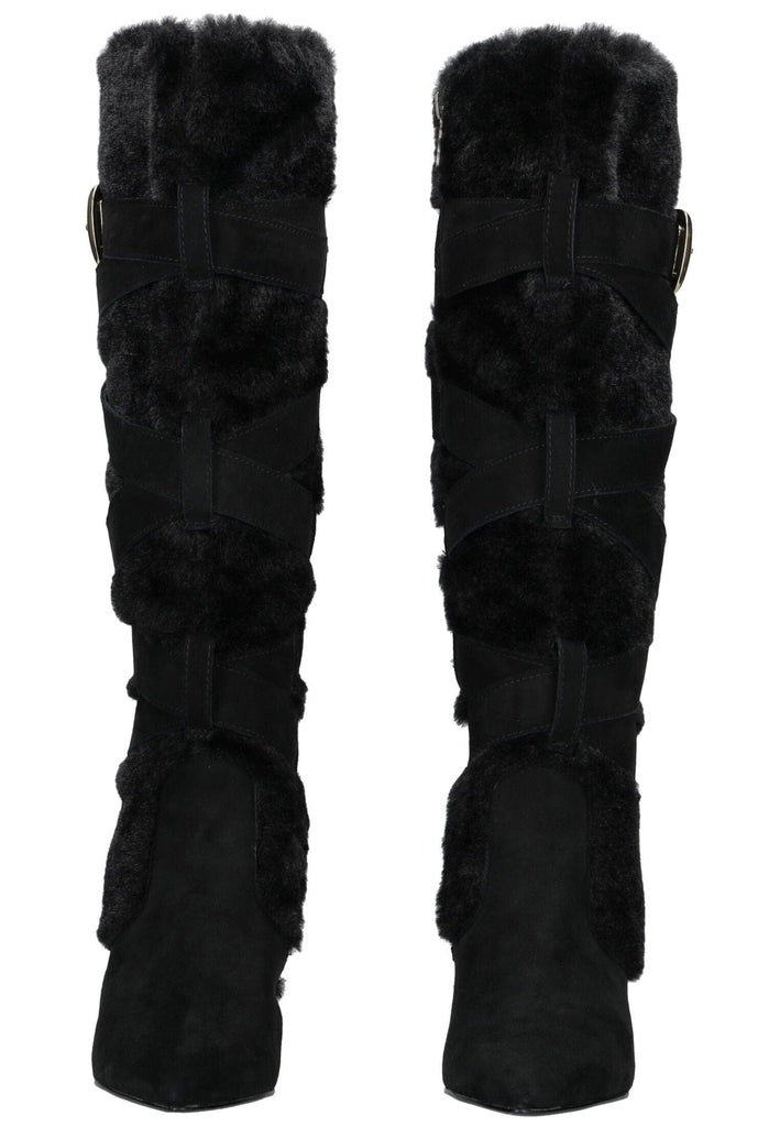 Steve Madden Stiefel Leder/Textil Schwarz