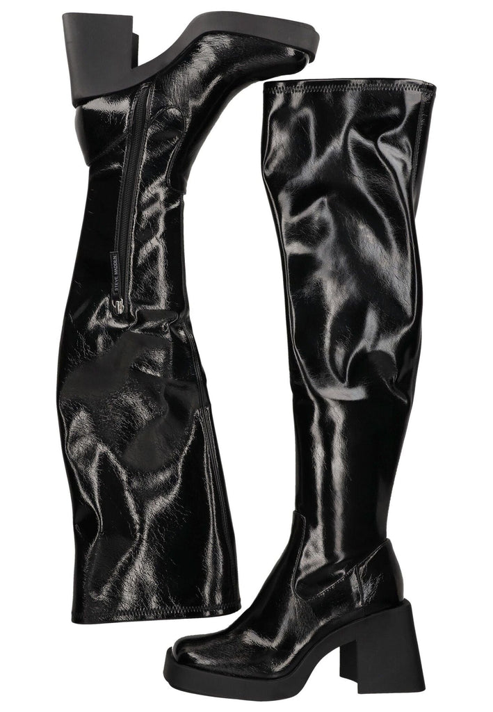 Steve Madden Stiefel Lederimitat Schwarz Lack