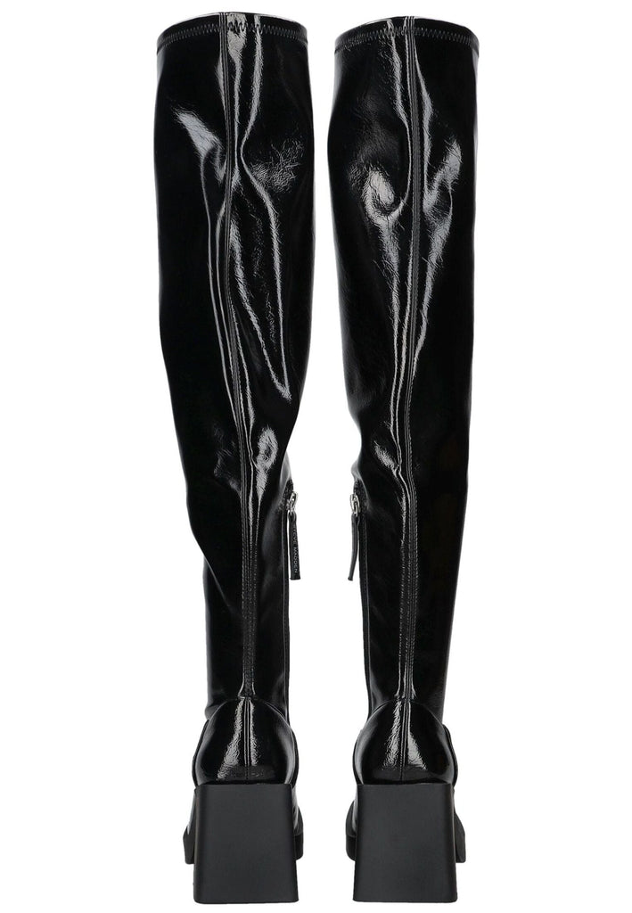 Steve Madden Stiefel Lederimitat Schwarz Lack