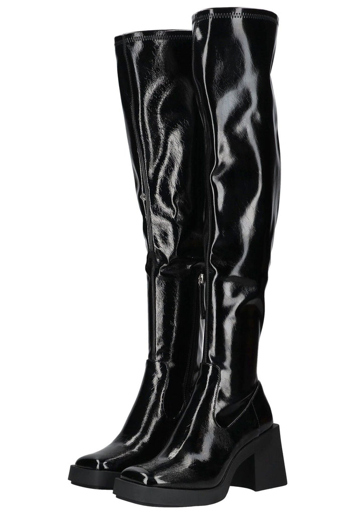 Steve Madden Stiefel Lederimitat Schwarz Lack