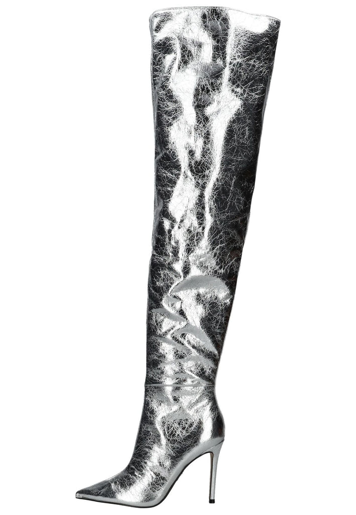 Steve Madden Stiefel Lederimitat Silber